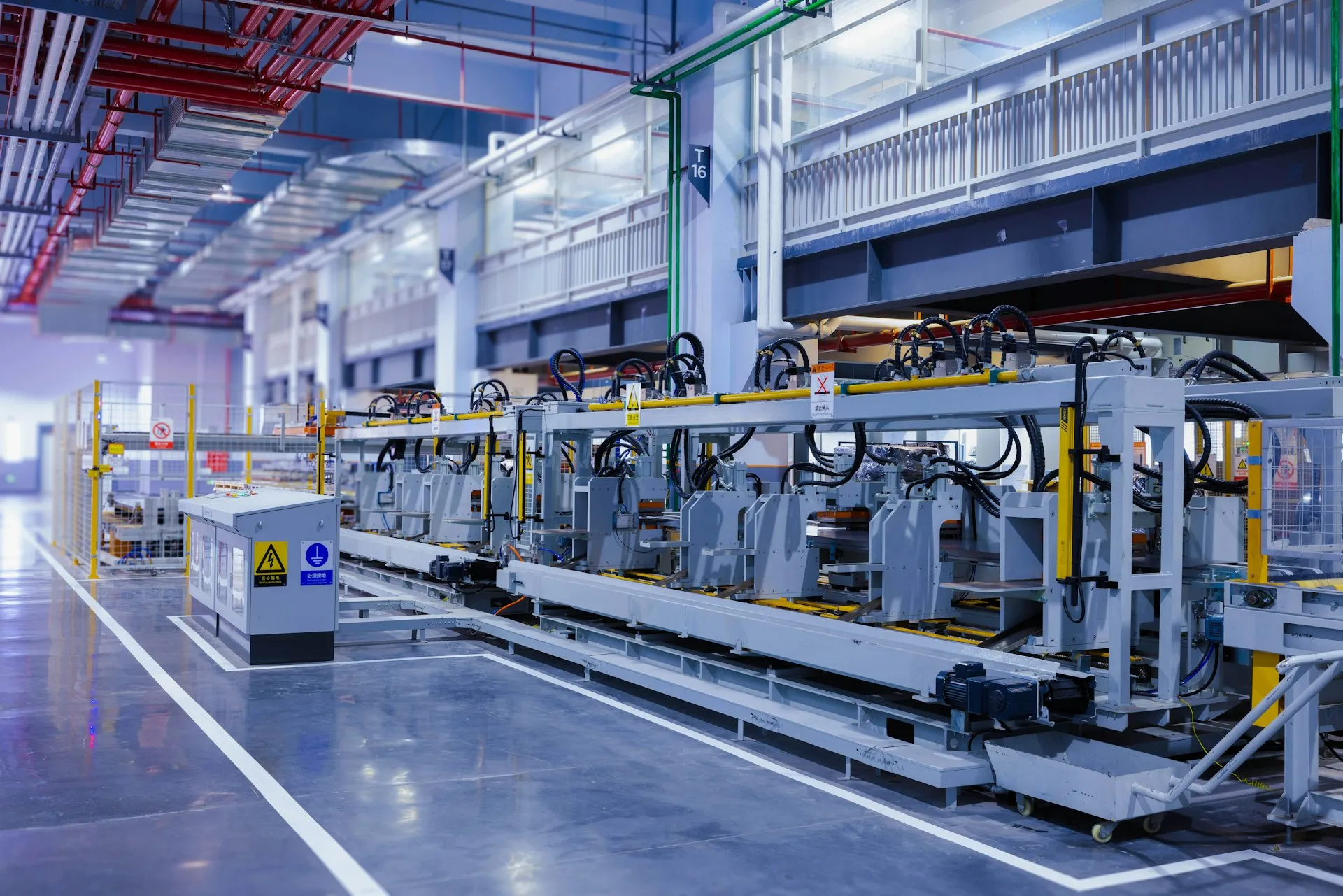 Interior of a modern clean energy manufacturing line